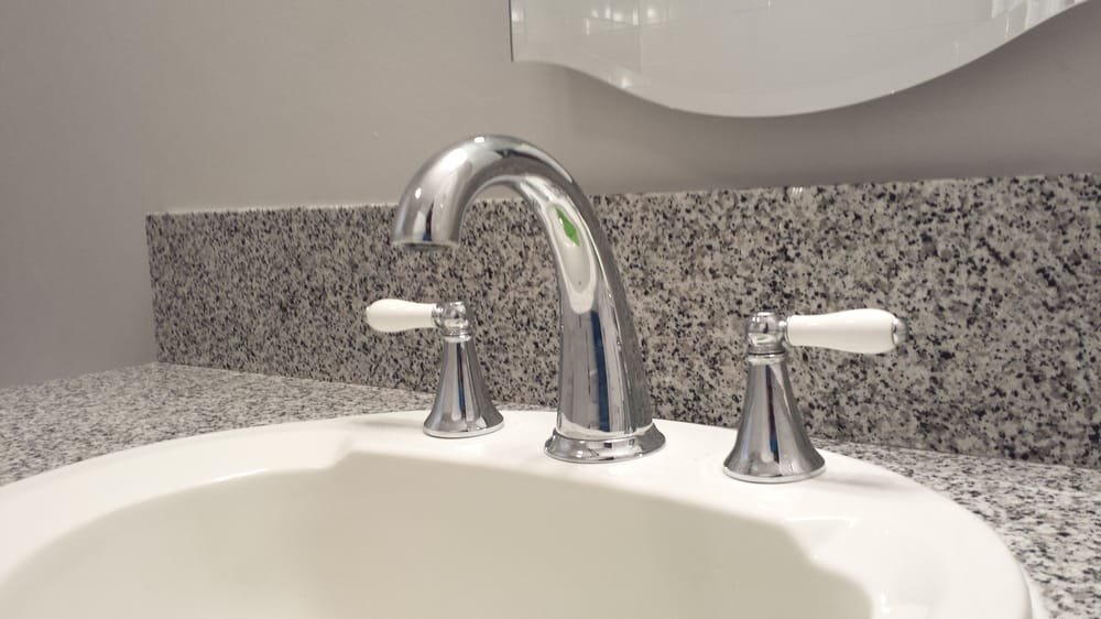 New faucet, vanity and mirror - Victor White Handyman